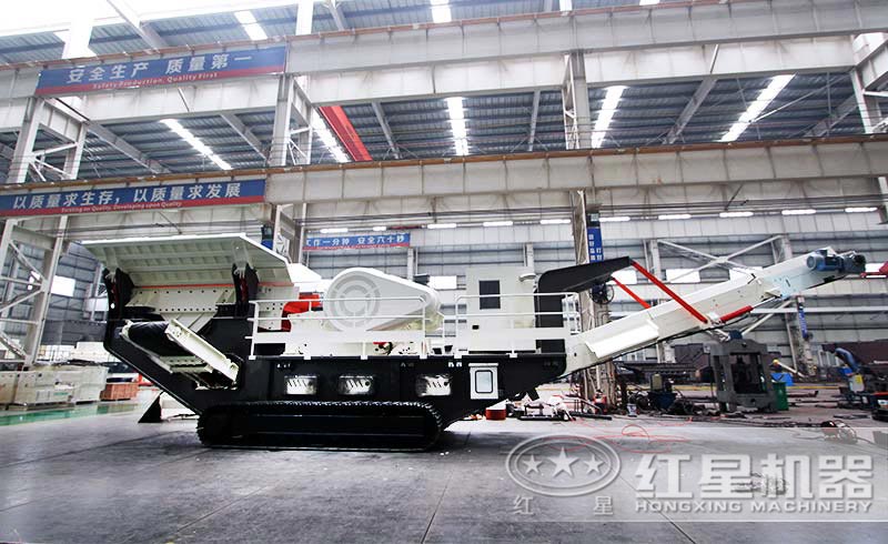 履帶移動碎石機，油電兩用，省心省力