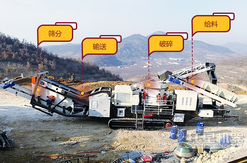 破碎石頭機(jī)移動式，一機(jī)就是一條生產(chǎn)線